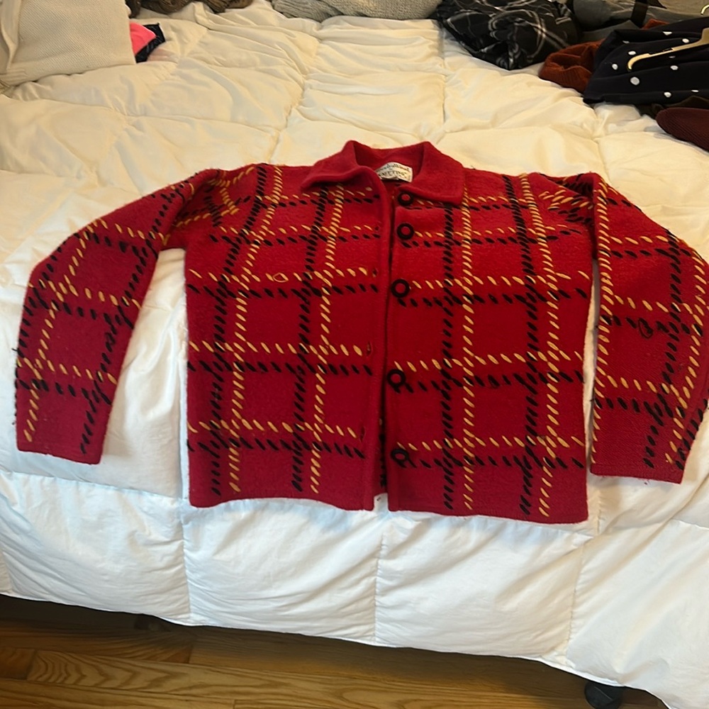 Button up wool sweater